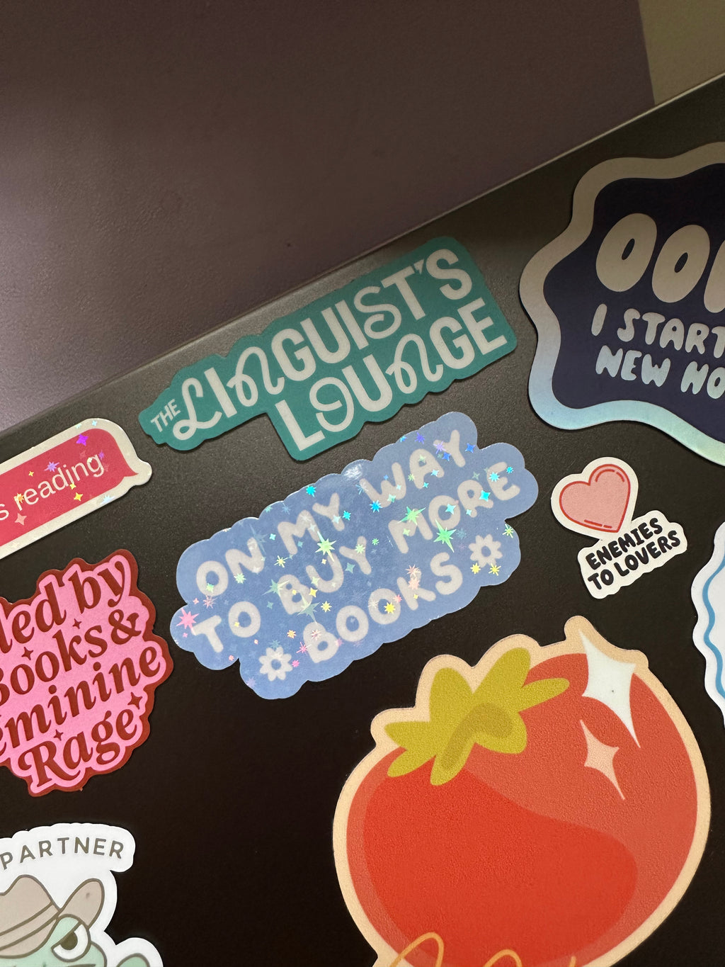 On my way to buy more books | sparkly sticker