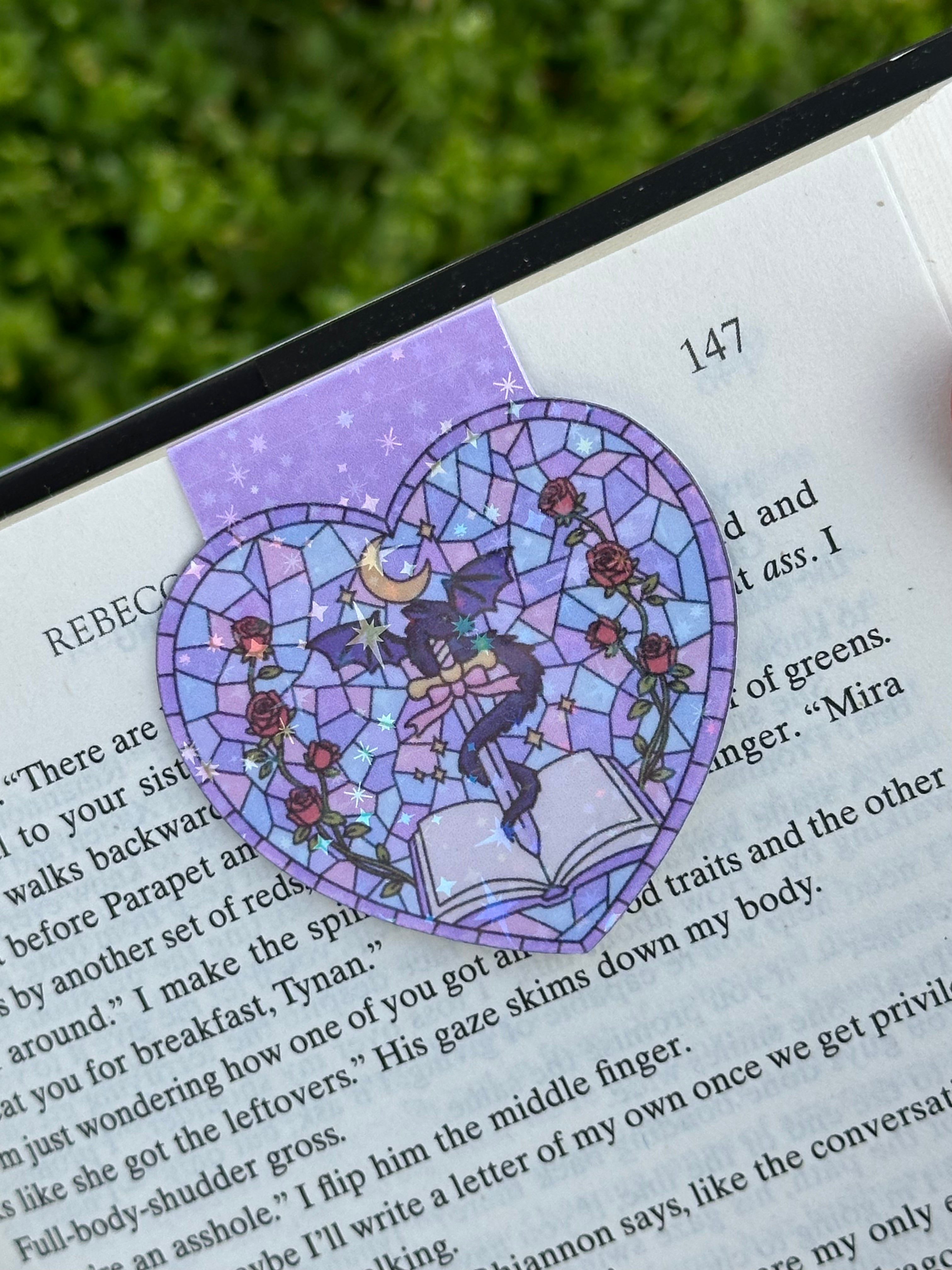 Dragon magnetic bookmark for romantasy book lovers