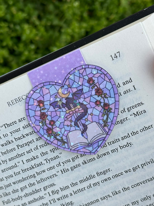 Dragon magnetic bookmark for romantasy book lovers